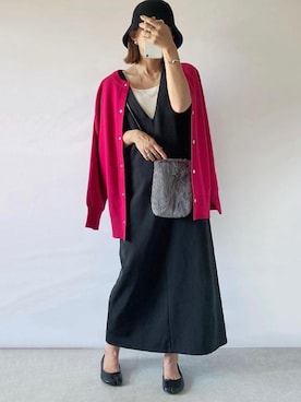 「UNIQLOコーデ」｜「アイテム（ワンピース/ドレス）」を使った、muさん（レディース・164cm）の夏コーディネート