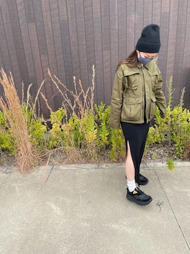 「URBAN RESEARCH（アーバンリサーチ）のアイテム（ミリタリージャケット）」を使った、Yさん（レディース・153cm）の秋コーディネート