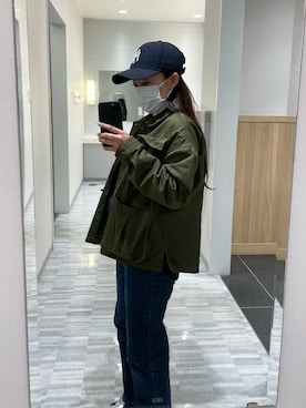 「URBAN RESEARCH（アーバンリサーチ）のアイテム（ミリタリージャケット）」を使った、Yさん（レディース・153cm）の冬コーディネート
