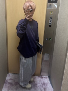 「アイテム（スウェットパンツ）」を使った、(((ゆうちょん)))さん（メンズ・163cm）の秋コーディネート