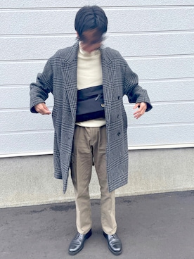 「BEAUTY&YOUTH UNITED ARROWS」｜「アイテム（チェスターコート）」を使った、ゆうじさん（メンズ・169cm）の秋コーディネート