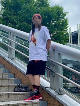 「Supreme （シュプリーム）のアイテム」を使った、AYU∞さん（レディース・168cm）の夏コーディネート