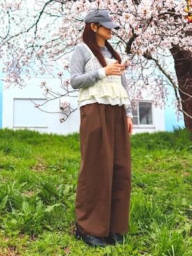 「LEPSIM（レプシィム）のアイテム」を使った、AYU∞さん（レディース・168cm）の春コーディネート