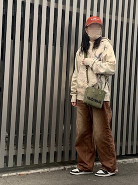 「READYMADE（レディメイド）のアイテム（バッグ）」を使った、AYU∞さん（レディース・168cm）の秋コーディネート
