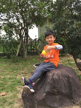 「SKECHERS（スケッチャーズ）のアイテム」を使った、Chienさん（キッズ・110cm）の春コーディネート