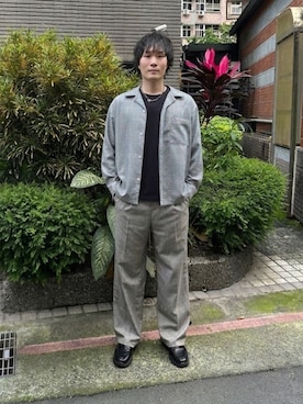 「RAGEBLUE（レイジブルー）のアイテム（スラックス）」を使った、idaさん（メンズ・177cm）の春コーディネート