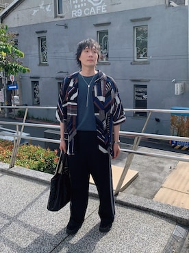 「SBG（エスビー）のSBG ニュアンスメタルループタイネックレス（ネックレス）」を使った、idaさん（メンズ・177cm）の夏コーディネート