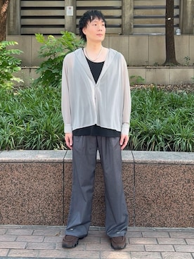 「シアーシャツ」｜idaさん（メンズ・177cm）の秋コーディネート