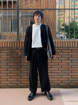 「アイテム（トートバッグ）」を使った、idaさん（メンズ・177cm）の秋コーディネート