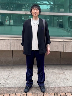 「Needles（ニードルス）のアイテム（パンツ）」を使った、idaさん（メンズ・177cm）の夏コーディネート