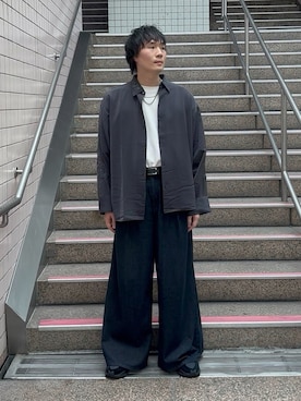 「ANPAS（アンパス）のアイテム（トップス）」を使った、idaさん（メンズ・177cm）の春コーディネート