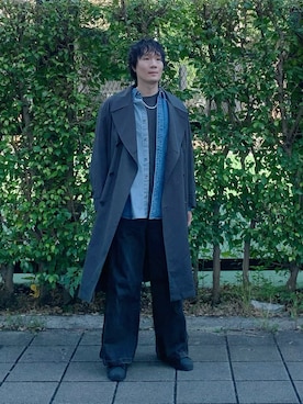 「アイテム（トレンチコート）」を使った、idaさん（メンズ・177cm）の冬コーディネート