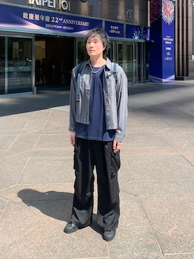 「アイテム（バックパック/リュック）」を使った、idaさん（メンズ・177cm）の秋コーディネート