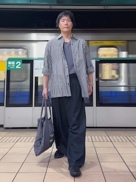 「PBLIM（ページボーイリム）のアイテム」を使った、idaさん（メンズ・177cm）の夏コーディネート
