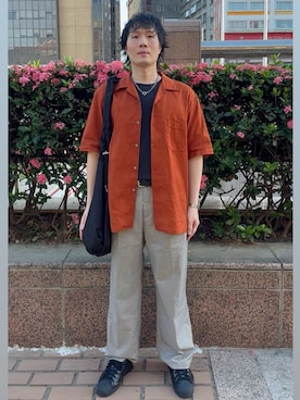 「STUDIOUS(ステュディオス)のアイテム(バッグ)」を使った、idaさん(メンズ・177cm)の秋コーディネート