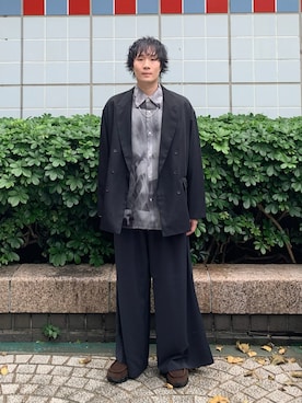 「アイテム（テーラードジャケット）」を使った、idaさん（メンズ・177cm）の冬コーディネート