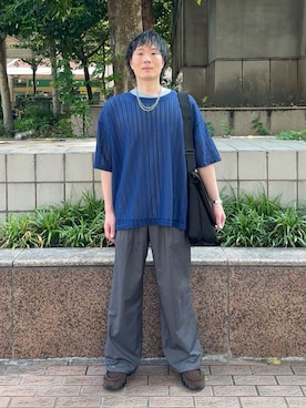 「HARE（ハレ）のアイテム（パンツ）」を使った、idaさん（メンズ・177cm）の夏コーディネート