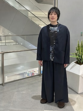 「アイテム（セットアップ）」を使った、idaさん（メンズ・177cm）の冬コーディネート