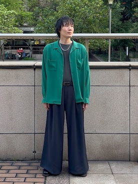 「グリーン」｜idaさん（メンズ・177cm）の春コーディネート
