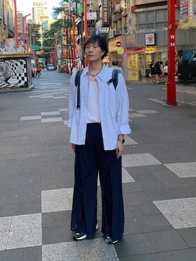 「アイテム（バックパック/リュック）」を使った、idaさん（メンズ・177cm）の秋コーディネート