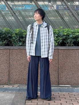 「NEW BALANCE（ニューバランス）のWRPD Runner（スニーカー、ブラック系）」を使った、idaさん（メンズ・177cm）の春コーディネート