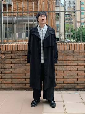 「アイテム（トレンチコート）」を使った、idaさん（メンズ・177cm）の秋コーディネート