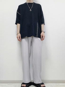 「EMMA  CLOTHES」｜「アイテム（サンダル）」を使った、 kajiiiさん（メンズ・172cm）の夏コーディネート