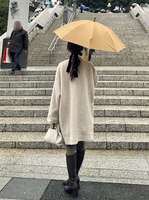 ストレスフリー/晴雨兼用ソフトストレッチ WARM スクエアトゥロング