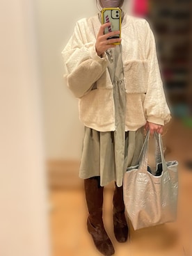 「merry jenny（メリージェニー）のアイテム（ブルゾン）」を使った、ちゃー さん（レディース・150cm）の秋コーディネート