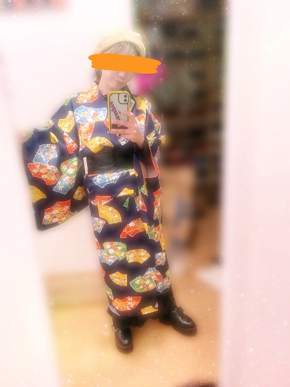 「YOSUKEの「YOSUKE/ヨースケ」厚底ベルティッドショートブーツ（ブーツ、ブラック系）」を使った、ちゃー さん（レディース・150cm）の春コーディネートの1枚目の写真