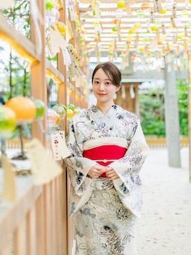 「アイテム（水着/着物・浴衣）」を使った、sakさん（レディース・152cm）の秋コーディネート
