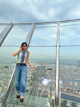 「GAP（ギャップ）のアイテム（デニムパンツ）」を使った、maiさん（レディース・163cm）の秋コーディネート