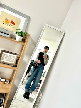 「GAP（ギャップ）のアイテム（パンツ）」を使った、maiさん（レディース・163cm）の冬コーディネート