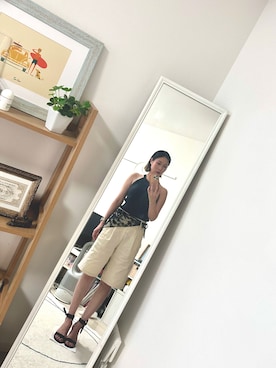 「アイテム（ヘアアクセサリー）」を使った、maiさん（レディース・163cm）の夏コーディネート