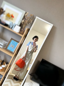 「FURLA（フルラ）のアイテム（ハンドバッグ）」を使った、maiさん（レディース・163cm）の夏コーディネート