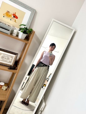 「アイテム（ヘアアクセサリー）」を使った、maiさん（レディース・163cm）の夏コーディネート