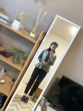 「Ray BEAMS（レイビームス）のアイテム（ローファー）」を使った、maiさん（レディース・163cm）の冬コーディネート