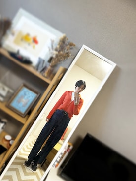 「green label relaxing（グリーンレーベルリラクシング）のアイテム（ニット/セーター）」を使った、maiさん（レディース・163cm）の春コーディネート