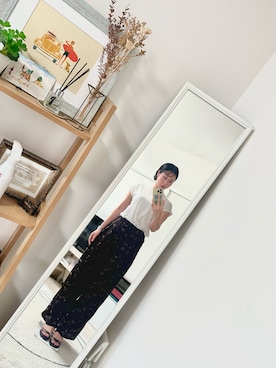 「anuke（アンヌーク）のアイテム（パンツ）」を使った、maiさん（レディース・163cm）の夏コーディネート