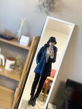 「CIAOPANIC TYPY（チャオパニックティピー）のアイテム（ダウンジャケット/コート）」を使った、maiさん（レディース・163cm）の冬コーディネート