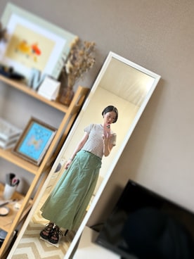 「ビブラムソール」｜maiさん（レディース・163cm）の夏コーディネート
