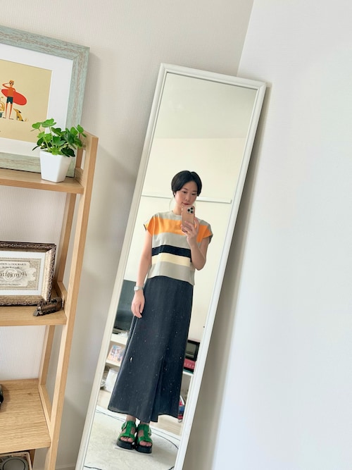 mimi　HeRIN.CYE マルチボーダートップス HeRIN.CYE（ヘリンドットサイ）の「Multi border tops マルチ