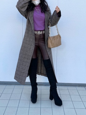 「インスタフォローしてね！」｜koさん（レディース・156cm）の冬コーディネート