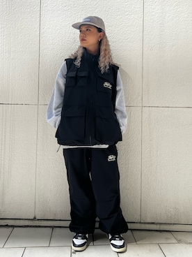 「アイテム（カーゴパンツ）」を使った、Yuiさん（レディース・160cm）の秋コーディネート