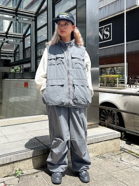 「メンズライクコーデ」｜「アイテム（カーゴパンツ）」を使った、Yuiさん（レディース・160cm）の夏コーディネート