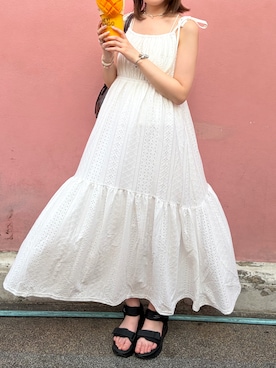 「GRL（グレイル）のアイテム（ワンピース/ドレス）」を使った、めめさん（レディース・155cm）の春コーディネート