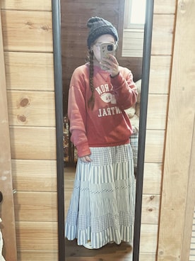 「ジャックパーセル」｜「アイテム（スウェット）」を使った、るんさん（レディース・153cm）の春コーディネート