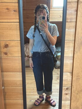 「CLEDRAN（クレドラン）のアイテム」を使った、るんさん（レディース・153cm）の夏コーディネート