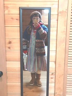 「チャイハネ（チャイハネ）のアイテム（ヘアアクセサリー）」を使った、るんさん（レディース・153cm）の冬コーディネート