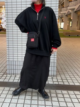 「Auntie Rosa Holiday（アンティローザホリデー）のアイテム（ワンピース）」を使った、a__star__iさん（レディース・160cm）の冬コーディネート